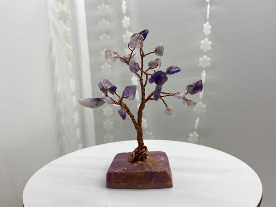 Lavendel Amethyst Bonsai Baum, handgefertigte Draht Skulptur - Etsy  sterreich