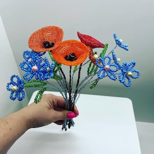 Handmade wire flower bouquet  Wildflower flowers