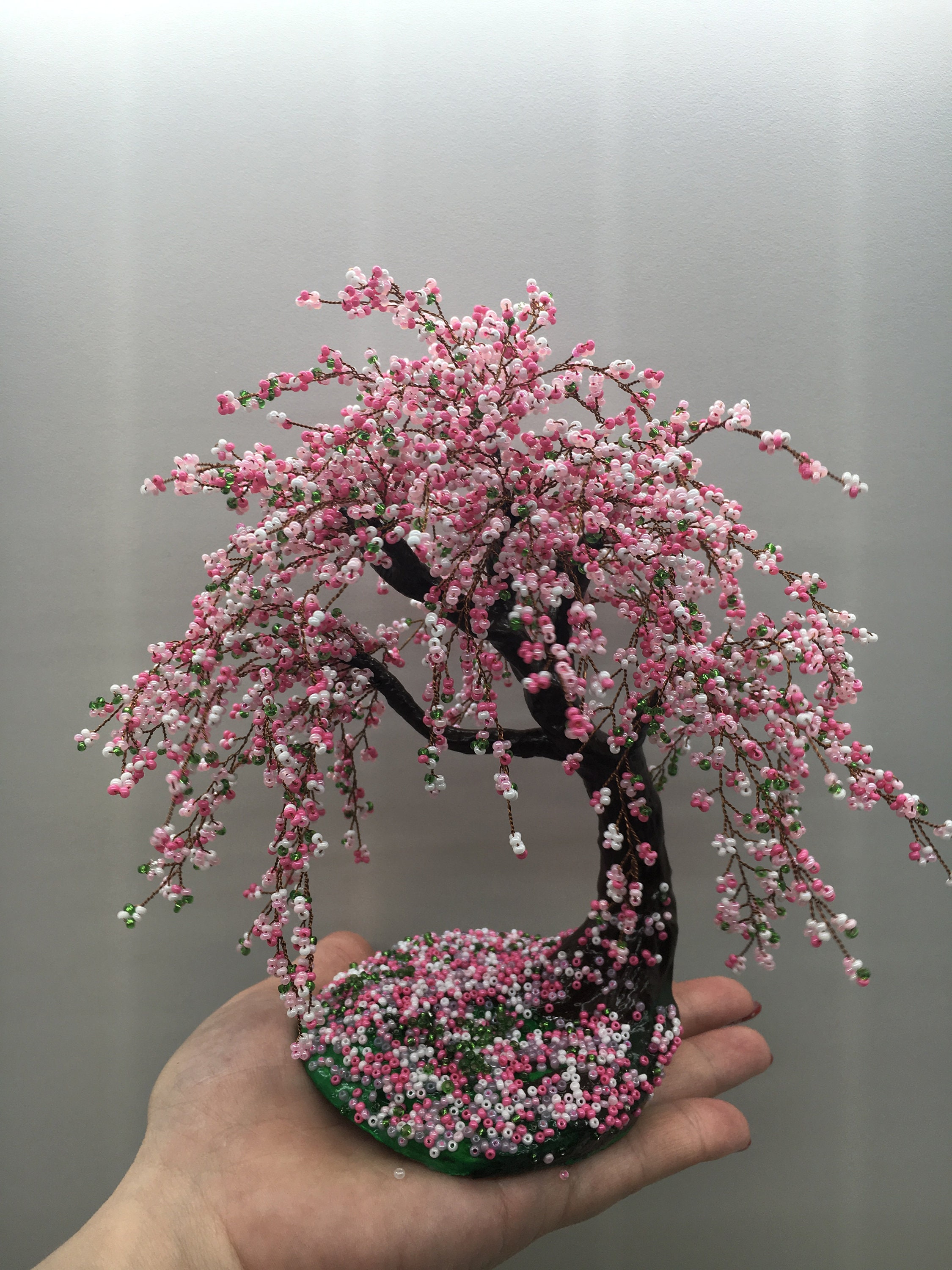 Bonsai Wire Tree Sculpture Beaded Flowers Sculpture by Bujas Sinisa - Fine  Art America