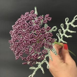 Wildflower French beaded flower stem Beaded field flower centerpiece