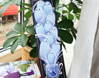 Tea Ghost Bookmark | Bookmarks| Cute gift