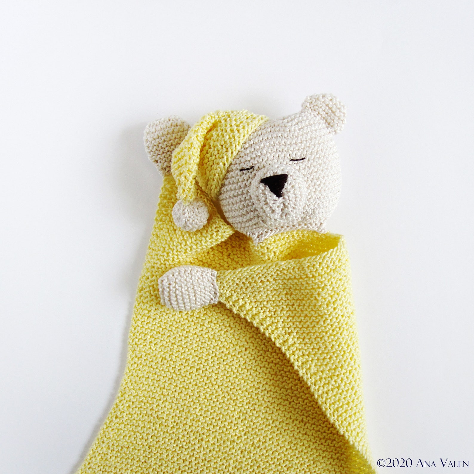 Baby Comfort Cuddle Blanket Pattern PDF Teddy Lovey Knit Baby Etsy