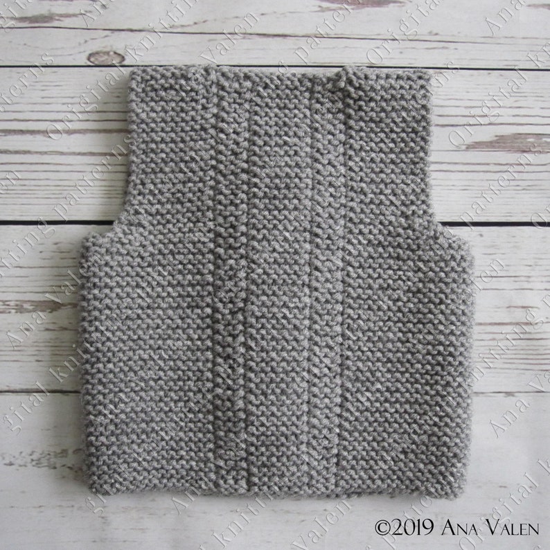 Knit Baby Vest Knitting Pattern Baby Waistcoat Digital Etsy