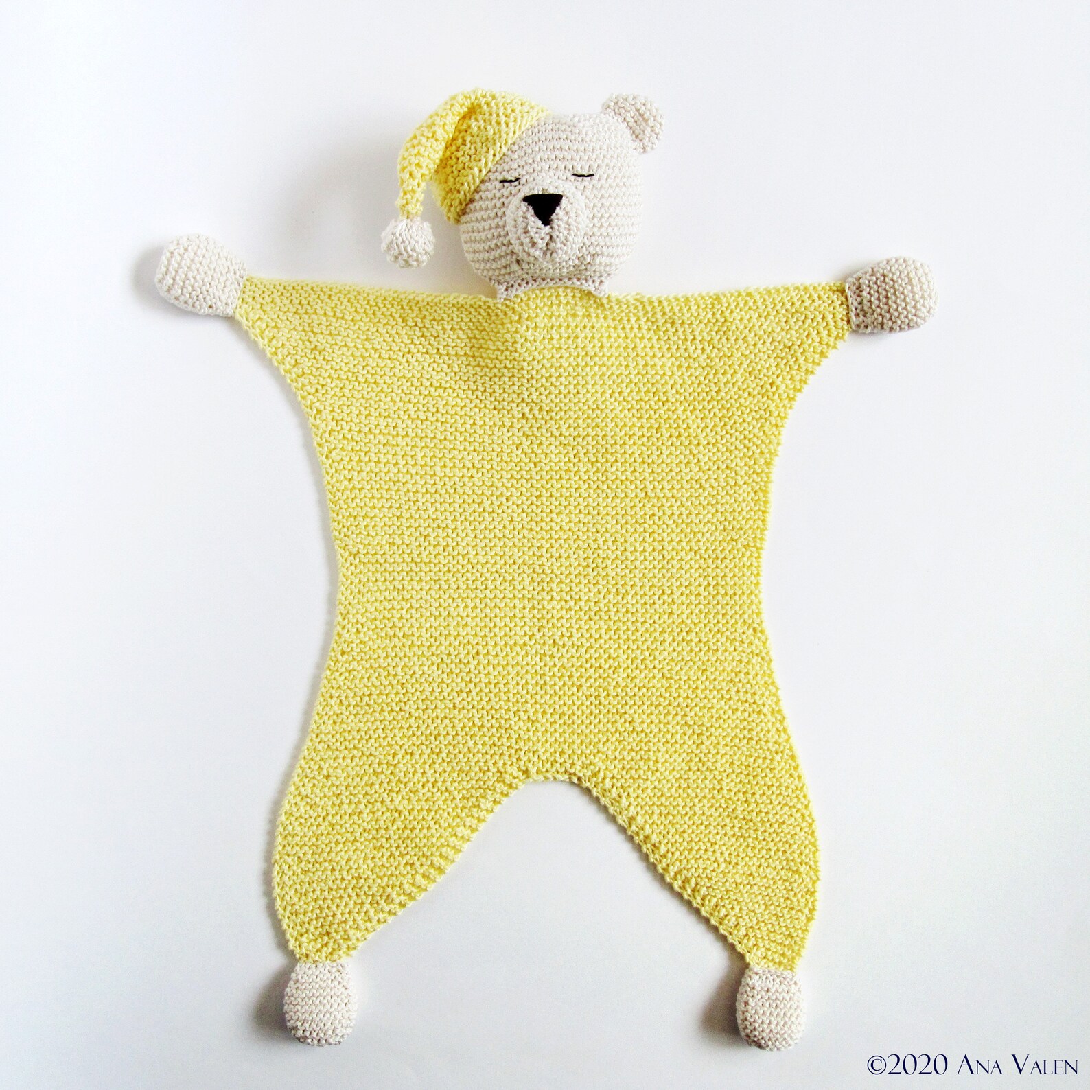 Baby Comfort Cuddle Blanket Pattern PDF Teddy Lovey Knit Baby Etsy