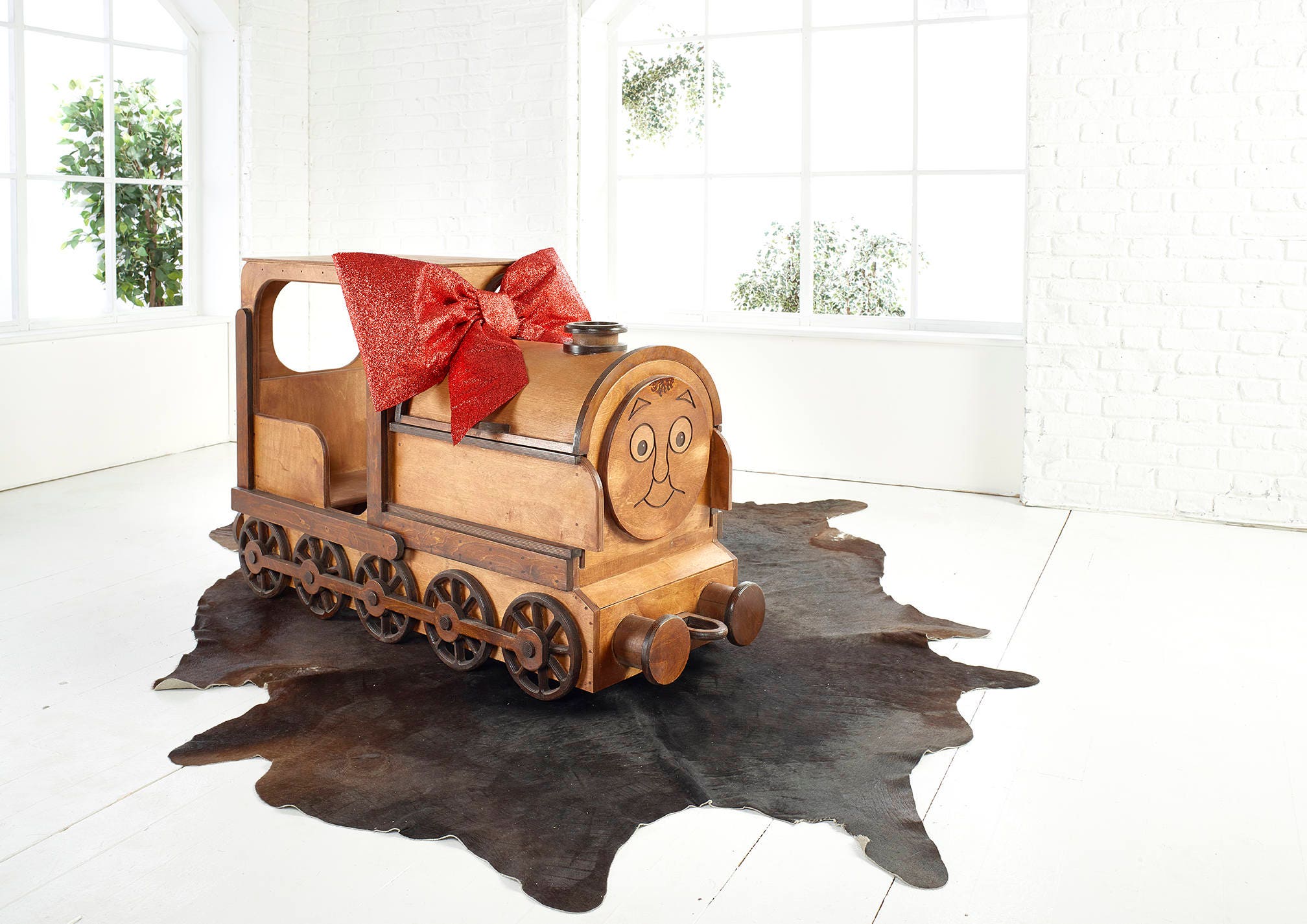 Train Toy Box // Hand Made Wooden Toy Box // Children's Etsy