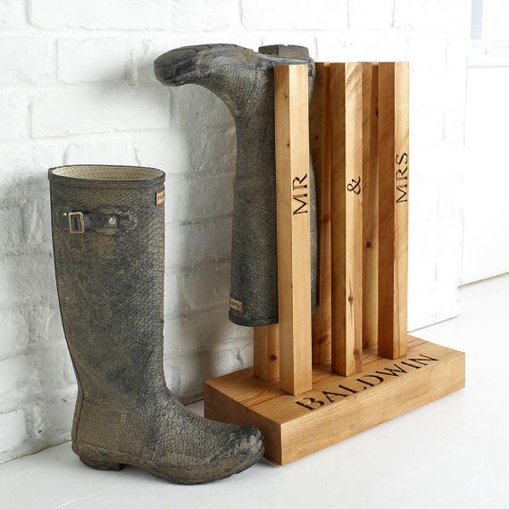 boot rack wood