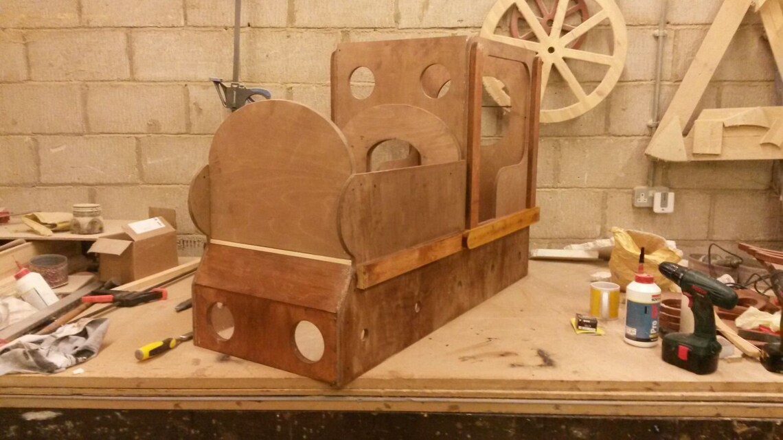 Train Toy Box // Hand Made Wooden Toy Box // Children's Etsy