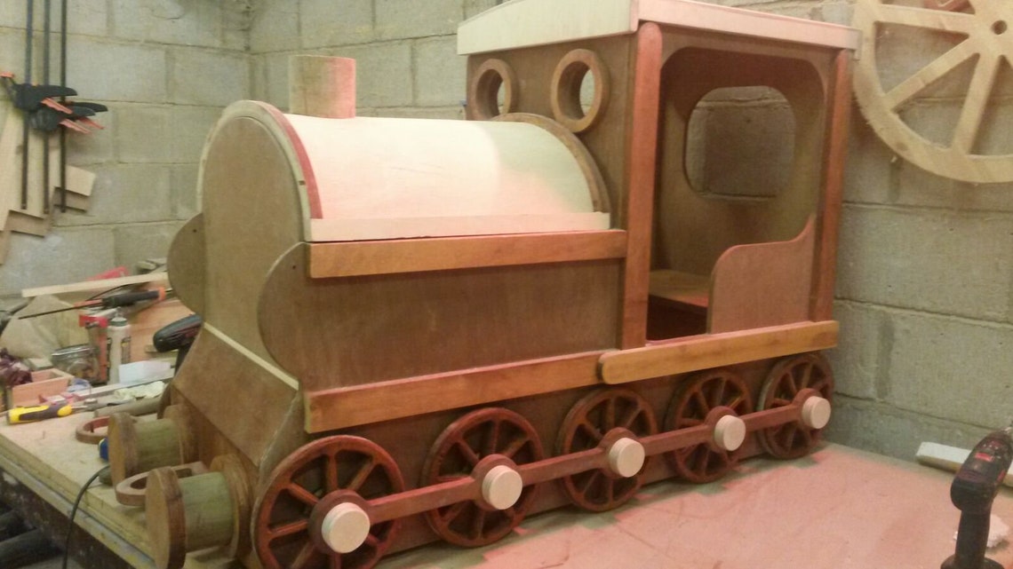 Train Toy Box // Hand Made Wooden Toy Box // Children's Etsy