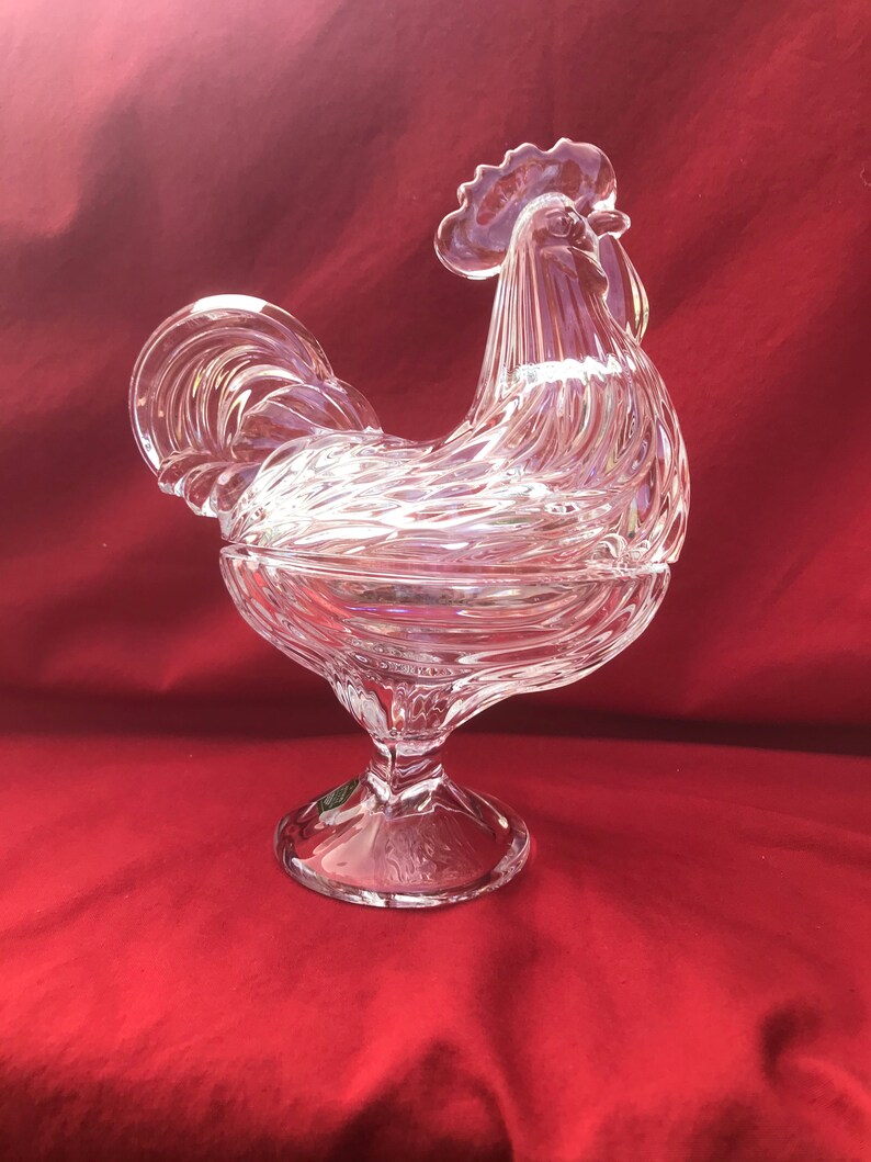 Shannon Lead Crystal Hen Candy Dish Farmhouse Country Home Etsy