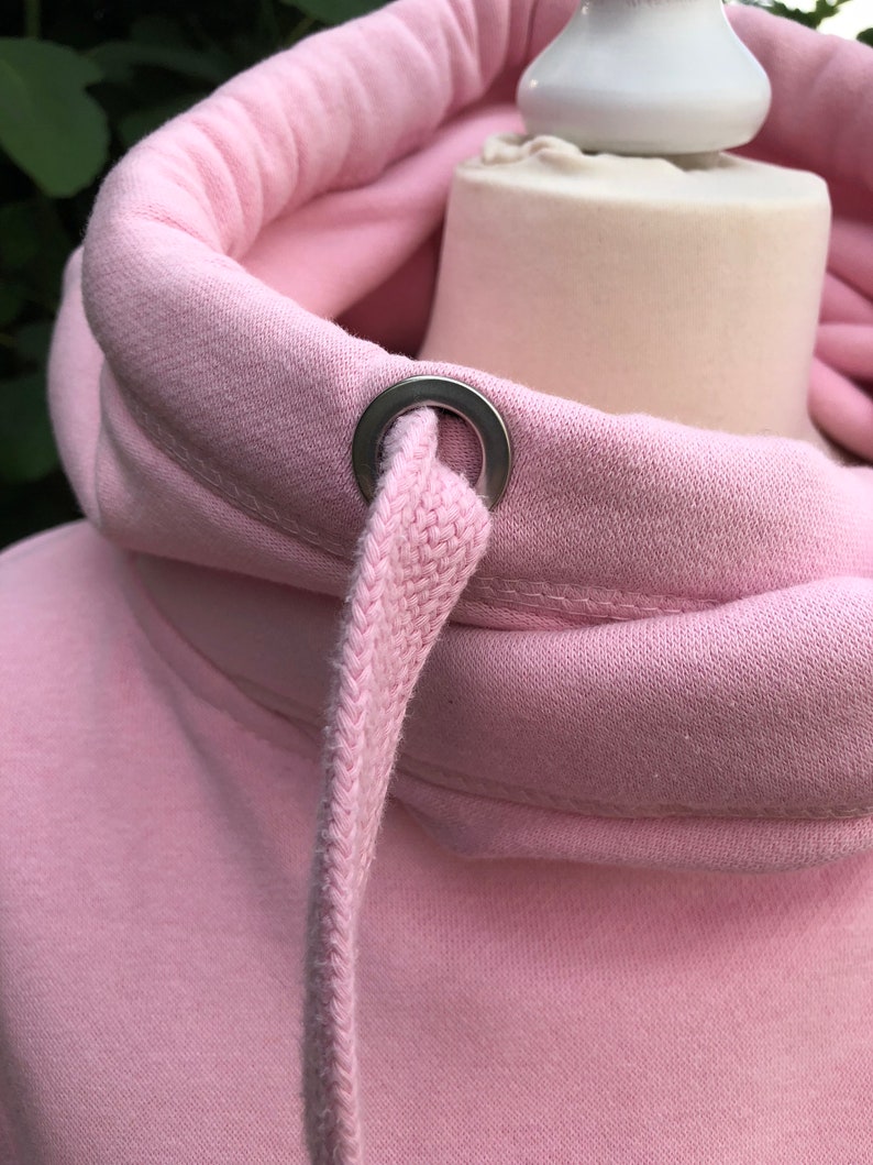 Cowl Neck Hoody Pink Cowl Neck Hoody Star Hoodie Cowl Etsy UK