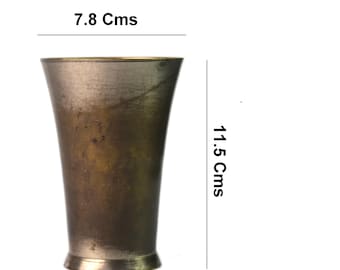 Collectible Kitchen Utility Brass Tumbler Vintage Indian Brass Water / Milk  Drinking Glass Traditional Brass Home Decorative Glass G66-903 
