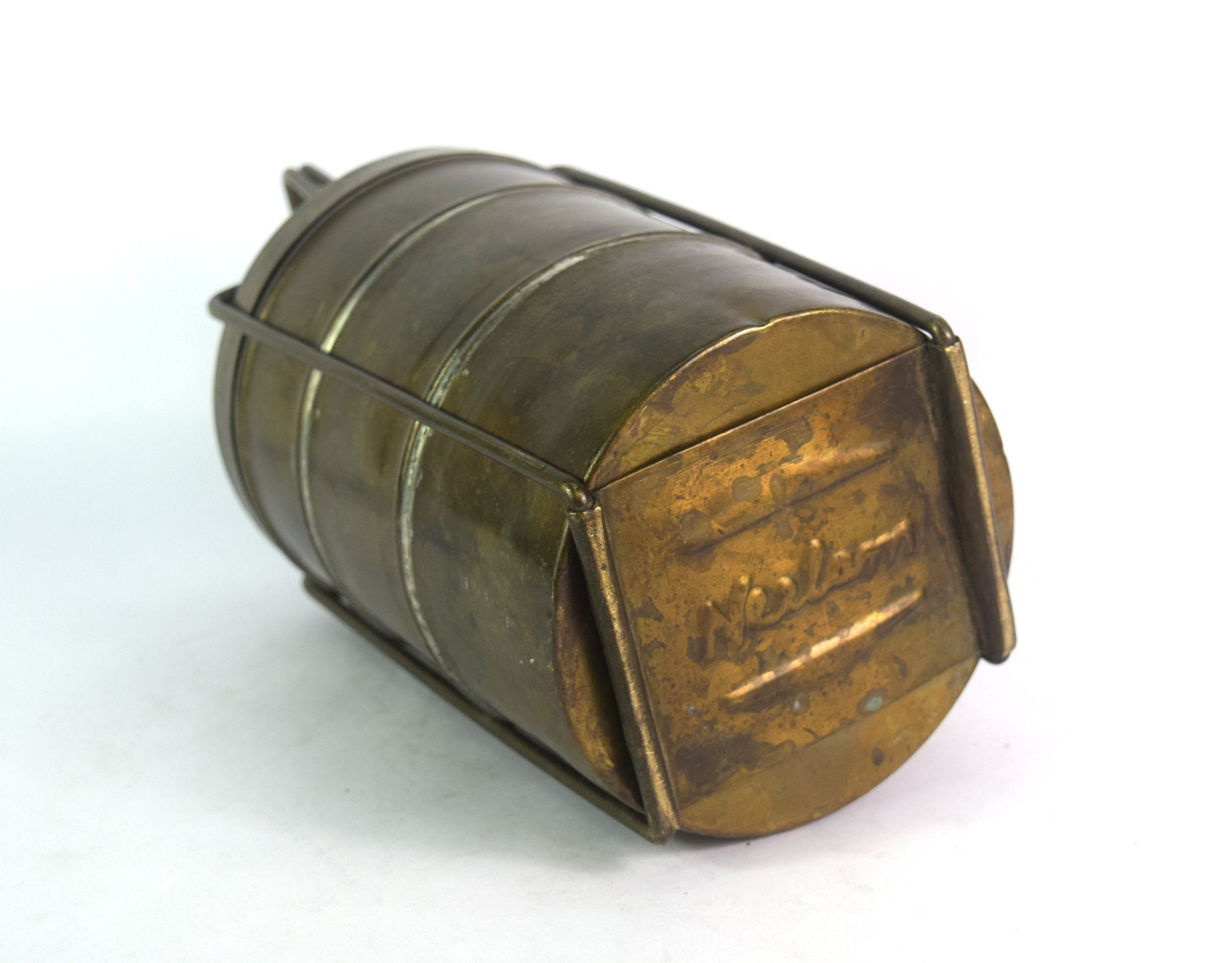 Vintage Brass Tiffin With 5 Containers From Western India - Height 37 - The  Indian Weave