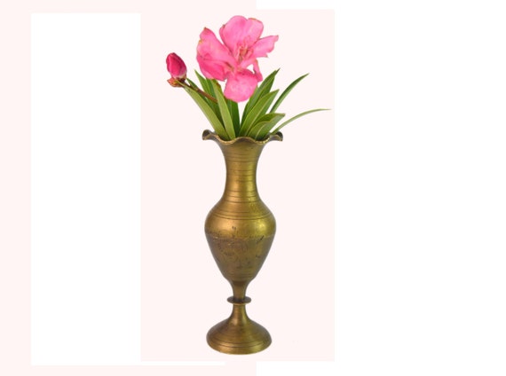 Beautiful Handcrafted Design Flower Pot Brass Home Decor, Small Size Vase,  Indian Brass Made Table Décor Vase for Artificial Flowers G7-1044 -   Denmark