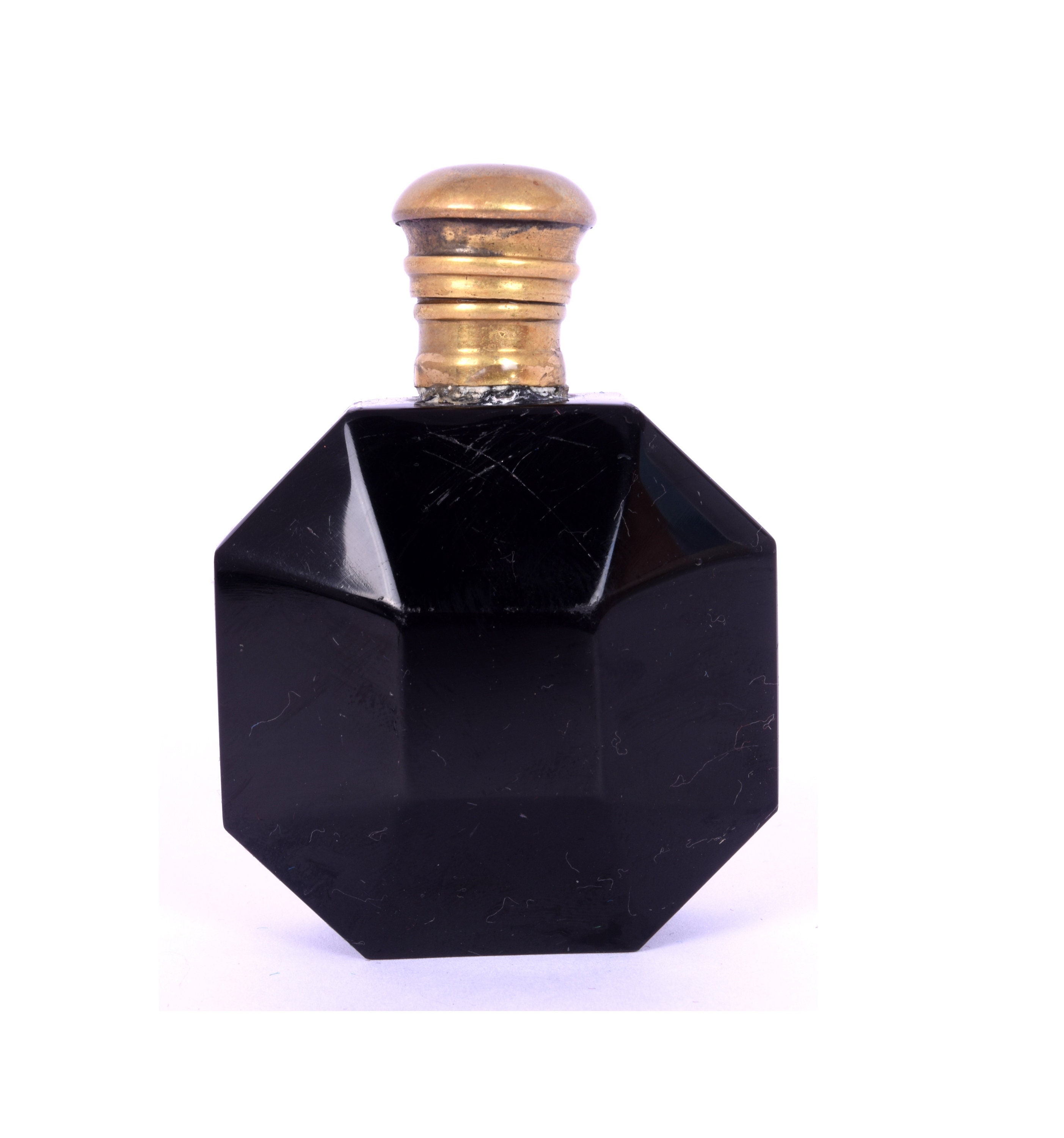Collectible Decorative Shape Vintage Black Glass Perfume -  Israel
