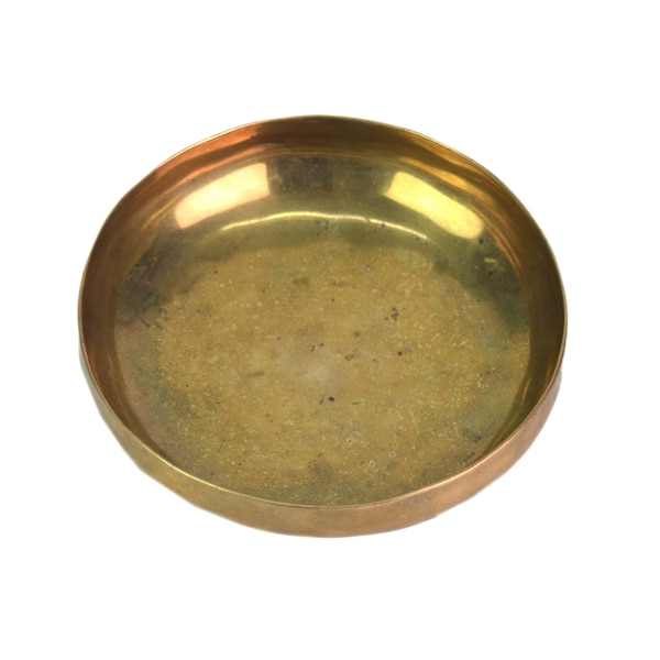 Power Bowl - Singing Healing Bowl - India Multipurpose Bronze Plate - Solid Built Quality Kitchen Bowl, Original Vintage Bronze Bowl G27-101