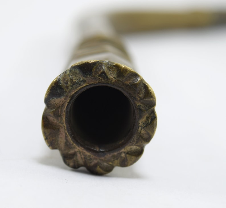 Indian Brass Smoke Pipe G9-123 Brass Smoke Pipe Antique Tobacco smoke Pipe Indian Brass Hukkah Pipe Collectible Antique Smoke Pipe