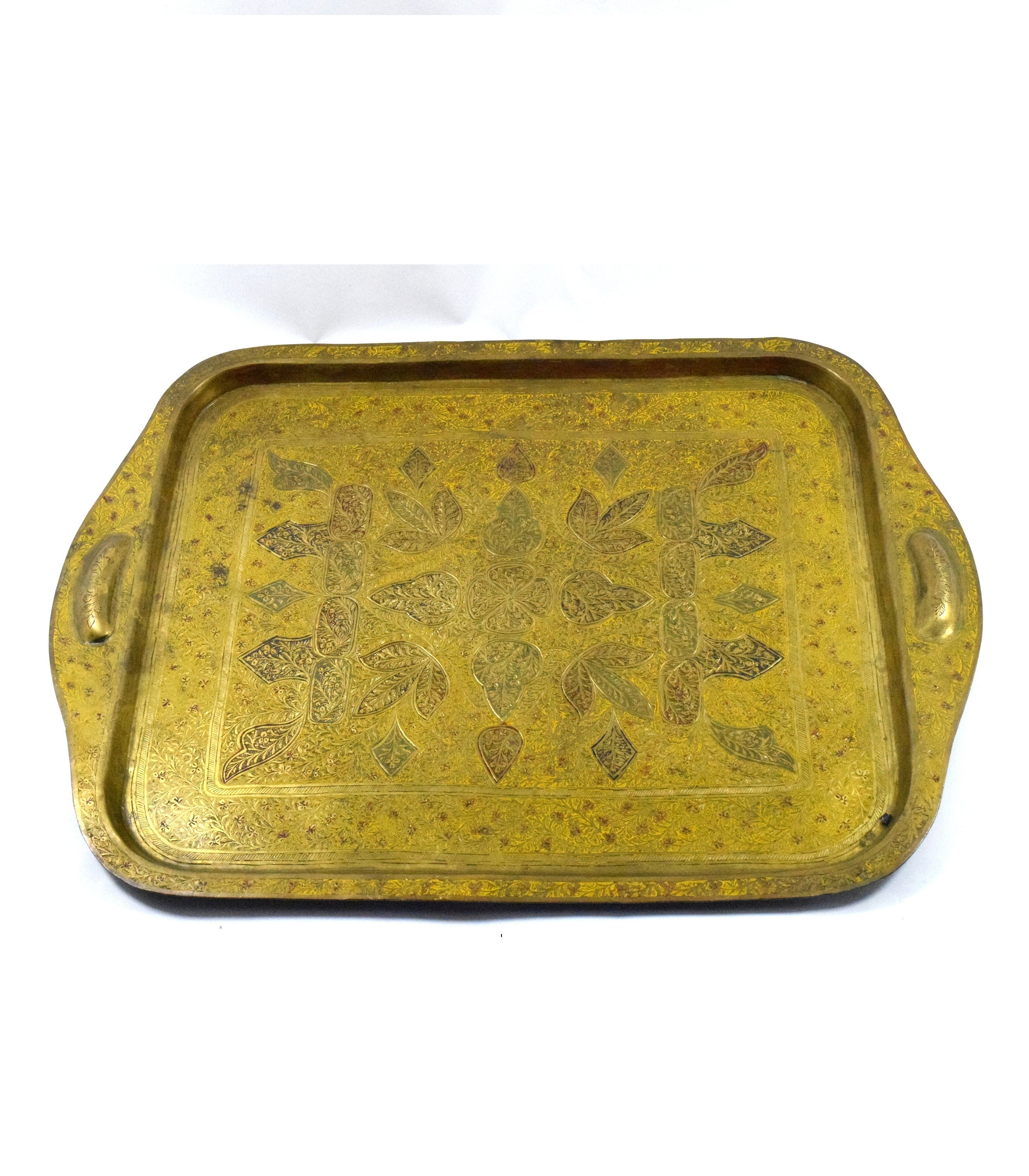 Vintage Israel Brass Decorative Tray