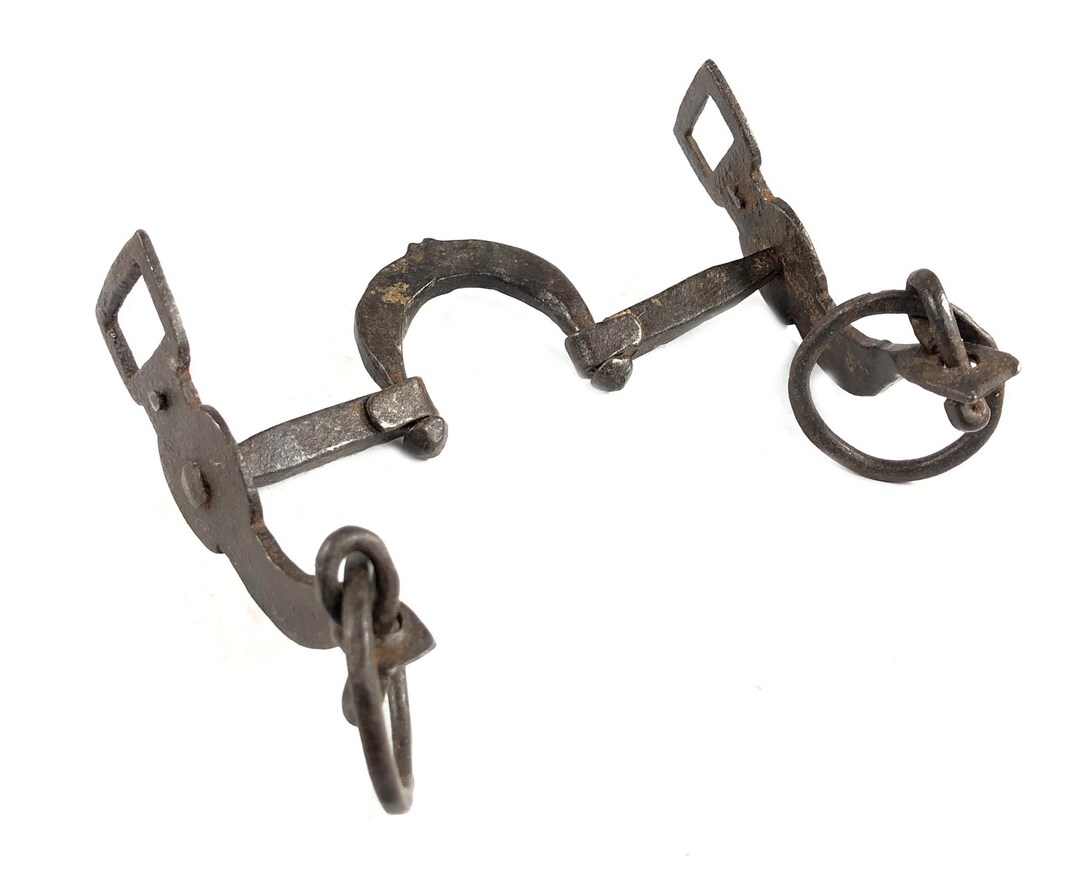 Old Iron Curb Bite Horse Bridle Bit Vintage Headstall Etsy