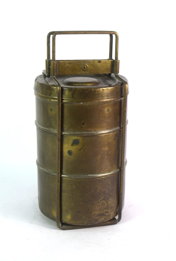 Traditional Look Handmade Brass Tiffin/Lunch Box … - image 2
