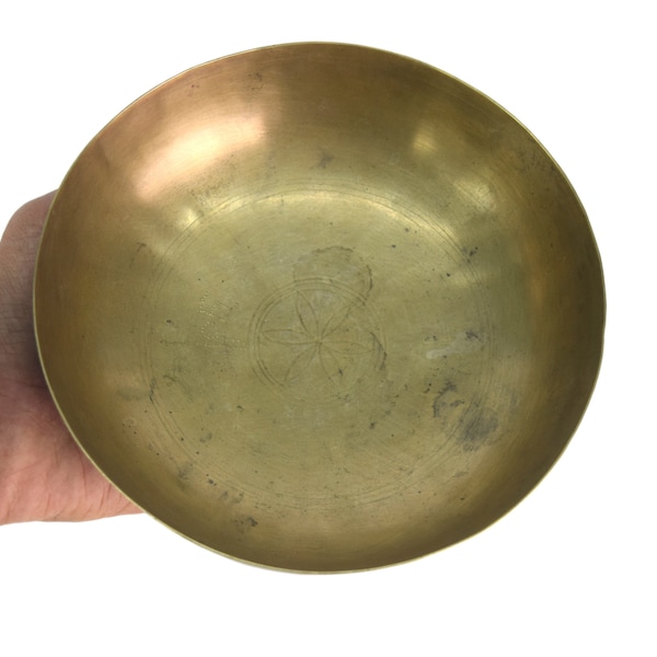 Vintage Bronze Bowl - Handmade Chakra Healing Singing Bronze Bowl - Indian Kitchen Utility Bowl - Healing Medicine bowl - Power Bowl G27-111