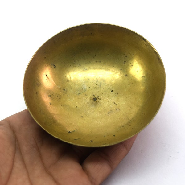 Indian Bronze Kitchenware Bowl – Collectible Vintage Medicinal Bowl – Baby Shower Gift – Multi Utility Bronze Bowl –Baby Massage Bowl G27-49