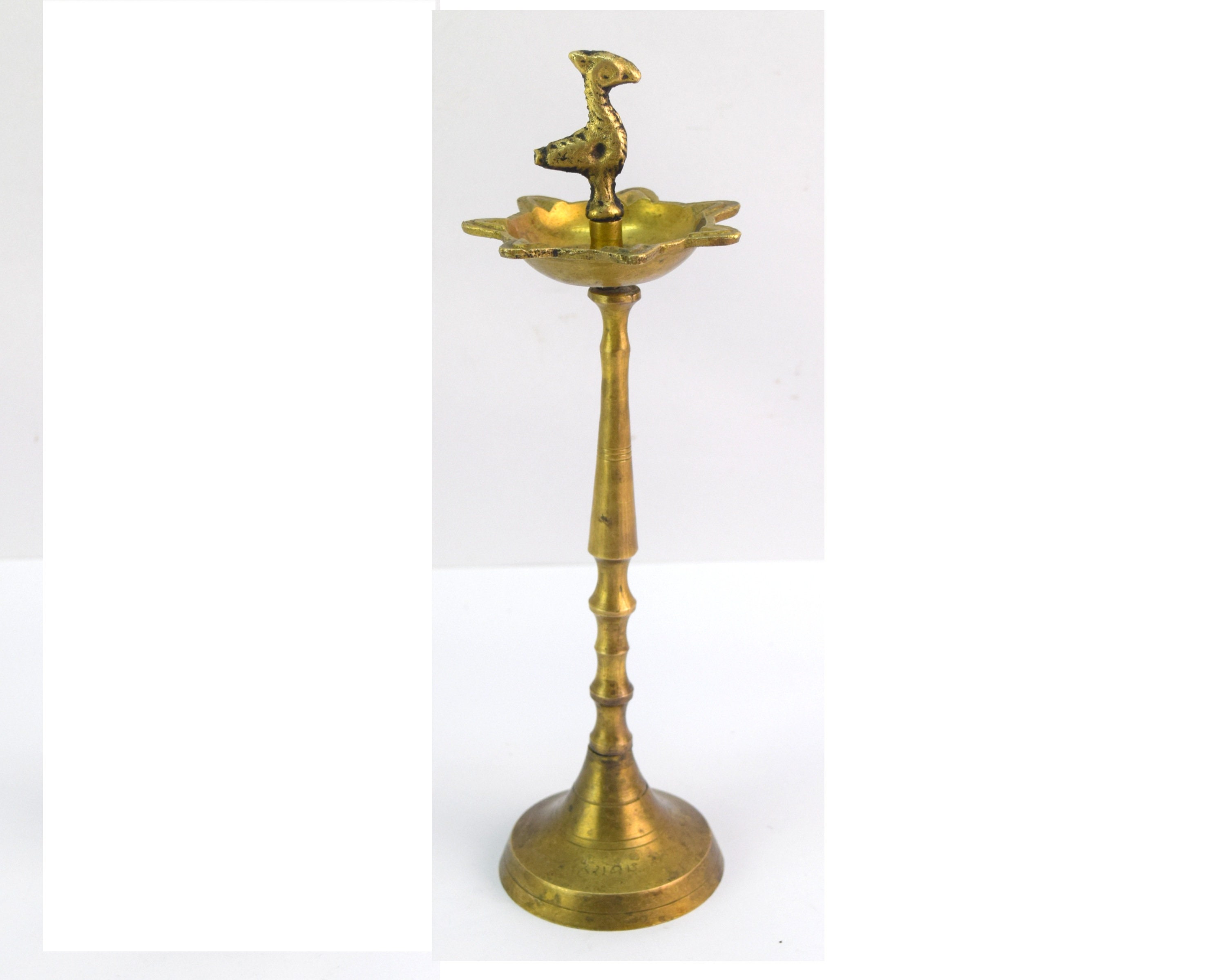 Indian Brass Oil Lamp Diya Stand Brass Decorative Indian Etsy