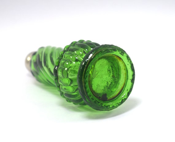 Vintage Avon Green Glass Perfume Bottle Collectib… - image 4