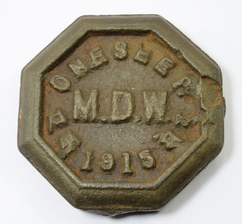 1915 Collectible Indian Vintage One Seer M.D.W. Weight Measuring Scale - Indian Old shops Octagonal Shape Rare Weight Measurement Tool. G15-182