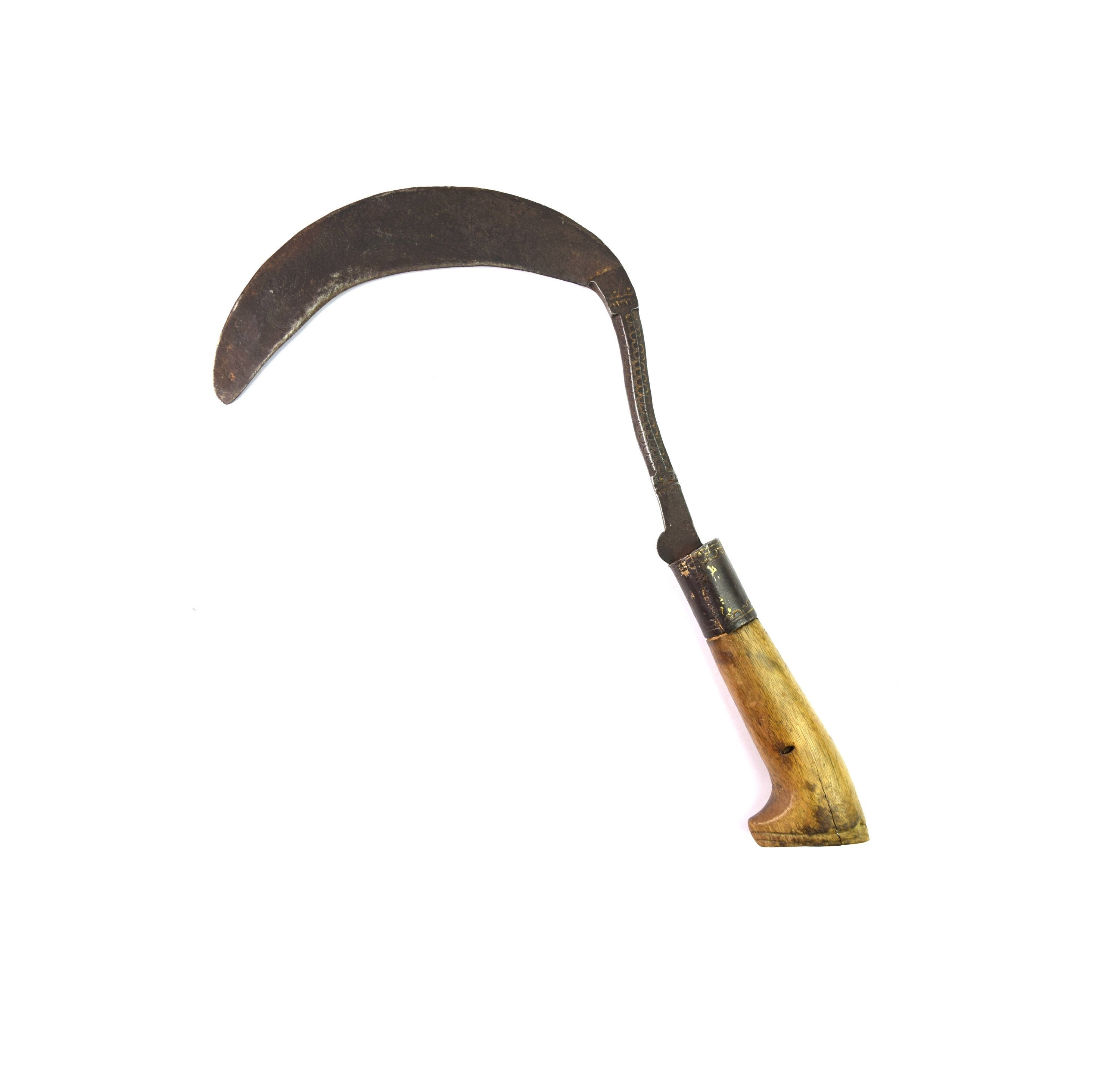 Indian Farming Tool Sickle With Wooden Handle Rustic Farm Etsy