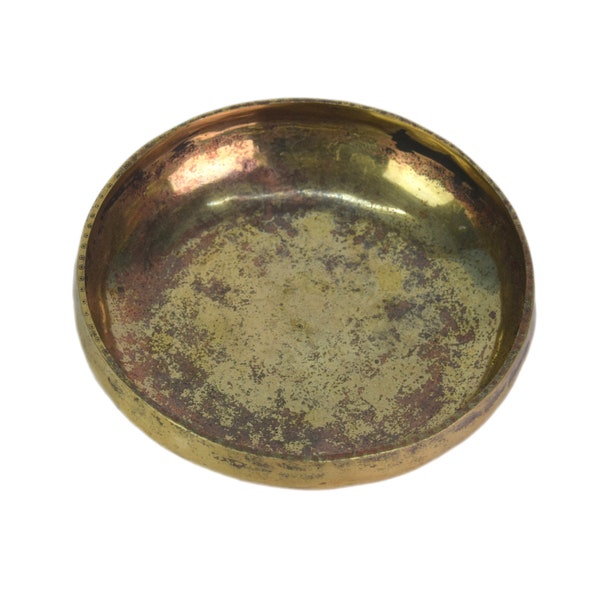 Multipurpose Bronze Plate - Original Vintage Pure Bronze Long Sound Bowl - Healing Singing Bowl - Massage Utility Oil Massage Bowl G27-99