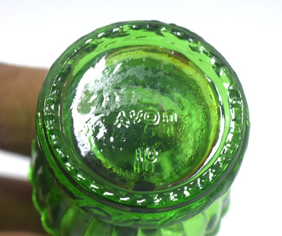 Vintage Avon Green Glass Perfume Bottle Collectib… - image 6