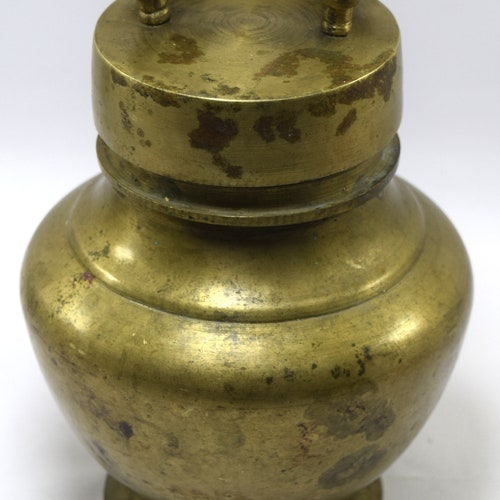 Vintage Collectible Brass Holy Water Pot shops - Sadhu Kamandalu Water Pot- Old Rare Holy Religious Water Pot- Unique Shape Home decor Pot G53-457