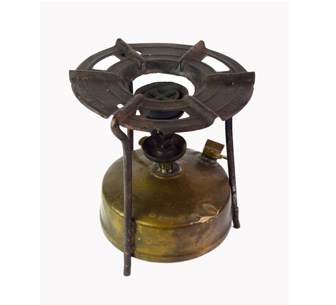 Kitchen Utility Metal Kerosene Pressure Stove, Single Burner Original Plaza Brand Stove, Brass