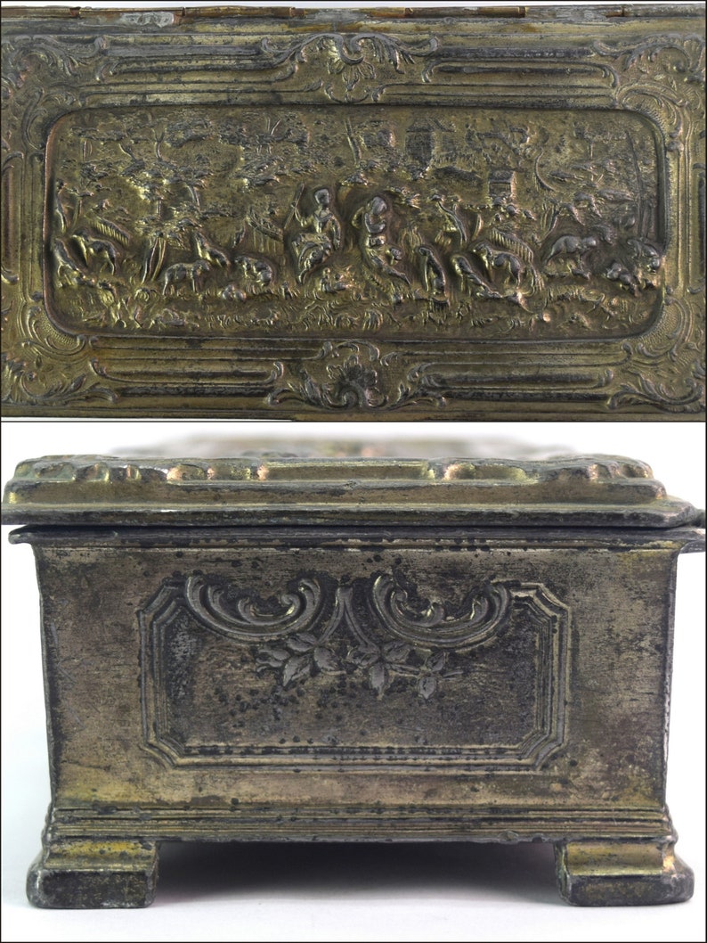 Antique Old Collectible Victorian Box Luxurious Unique Decorative Box Rare Royal Family Jewelry Box Table Decor Box Trinket Box G23-107