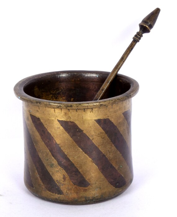 Antique Indian Ganga Jamuna Panchpatra (Holy Water Vessel) - 19thC Antique Indian Ganga Jamuna Panchpatra (Holy Water Vessel) - 19thC