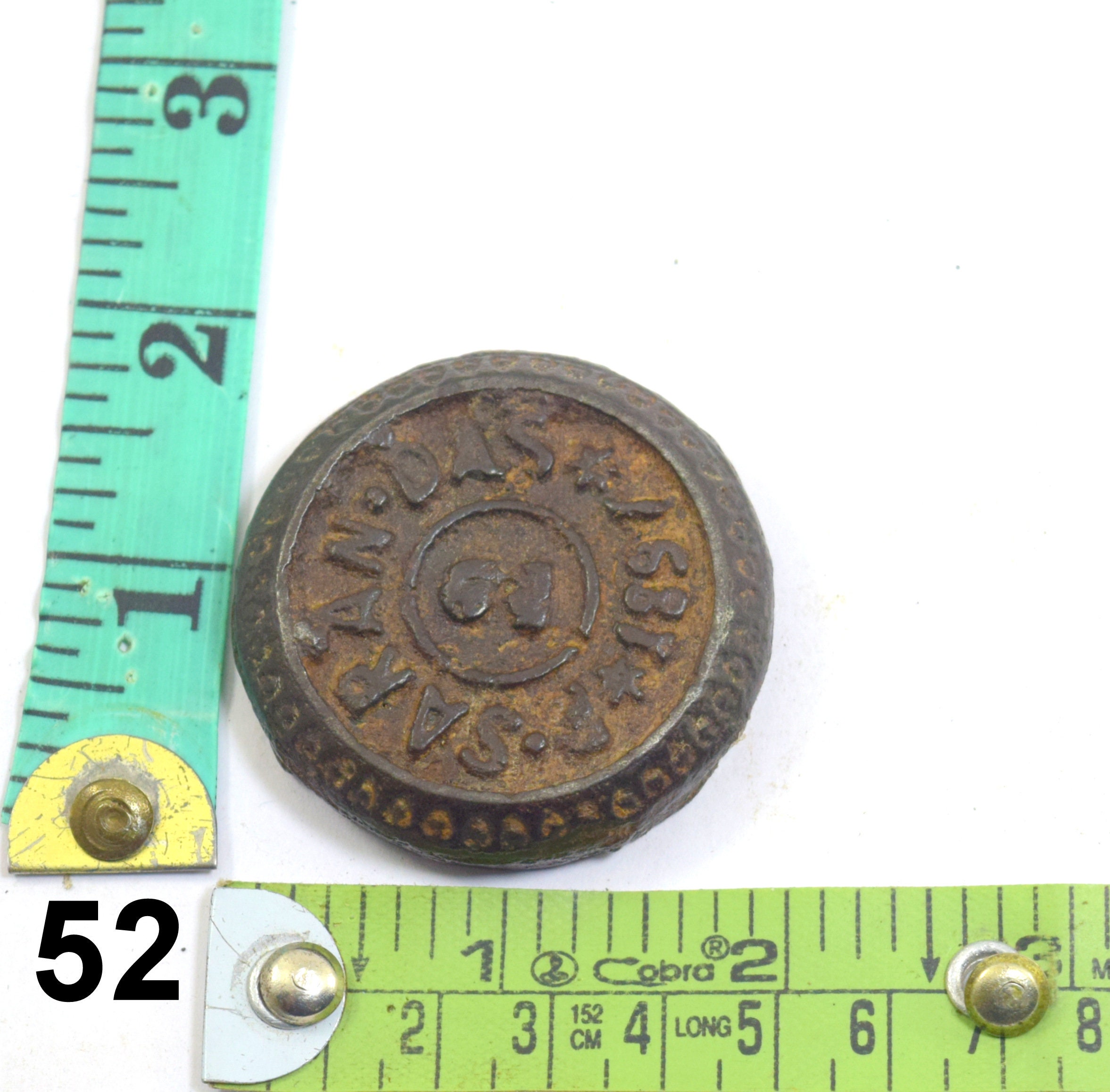 Weight Measurement - 1897 Old Rare Indian Solid Iron Seer