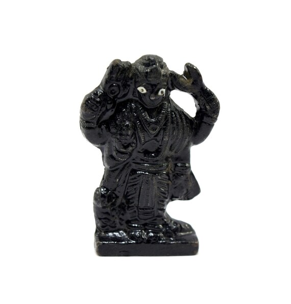 Vintage Indian God Old Shani Dev Iron Figure Religious Etsy