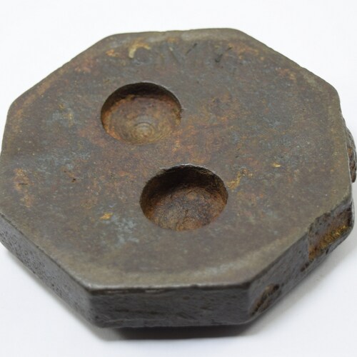 1915 Collectible Indian Vintage One Seer M.D.W. Weight Measuring Scale - Indian Old shops Octagonal Shape Rare Weight Measurement Tool. G15-182