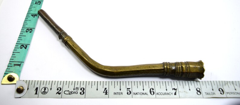 Indian Brass Smoke Pipe G9-123 Brass Smoke Pipe Antique Tobacco smoke Pipe Indian Brass Hukkah Pipe Collectible Antique Smoke Pipe