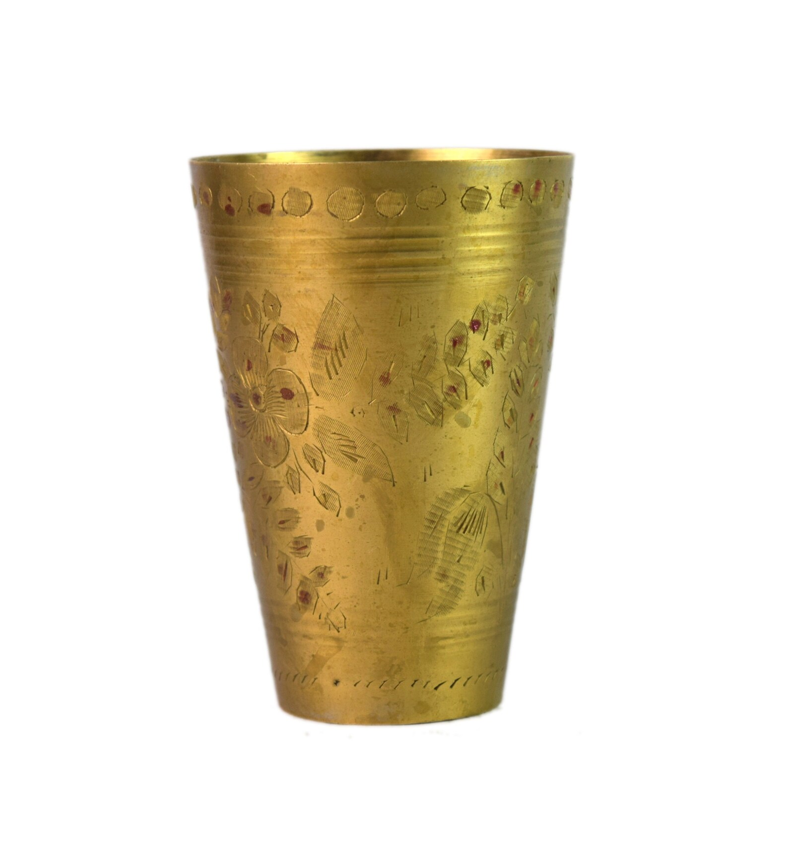 Indian Traditional Hand Craft Brass Enamel Work Milk Drinking | Etsy