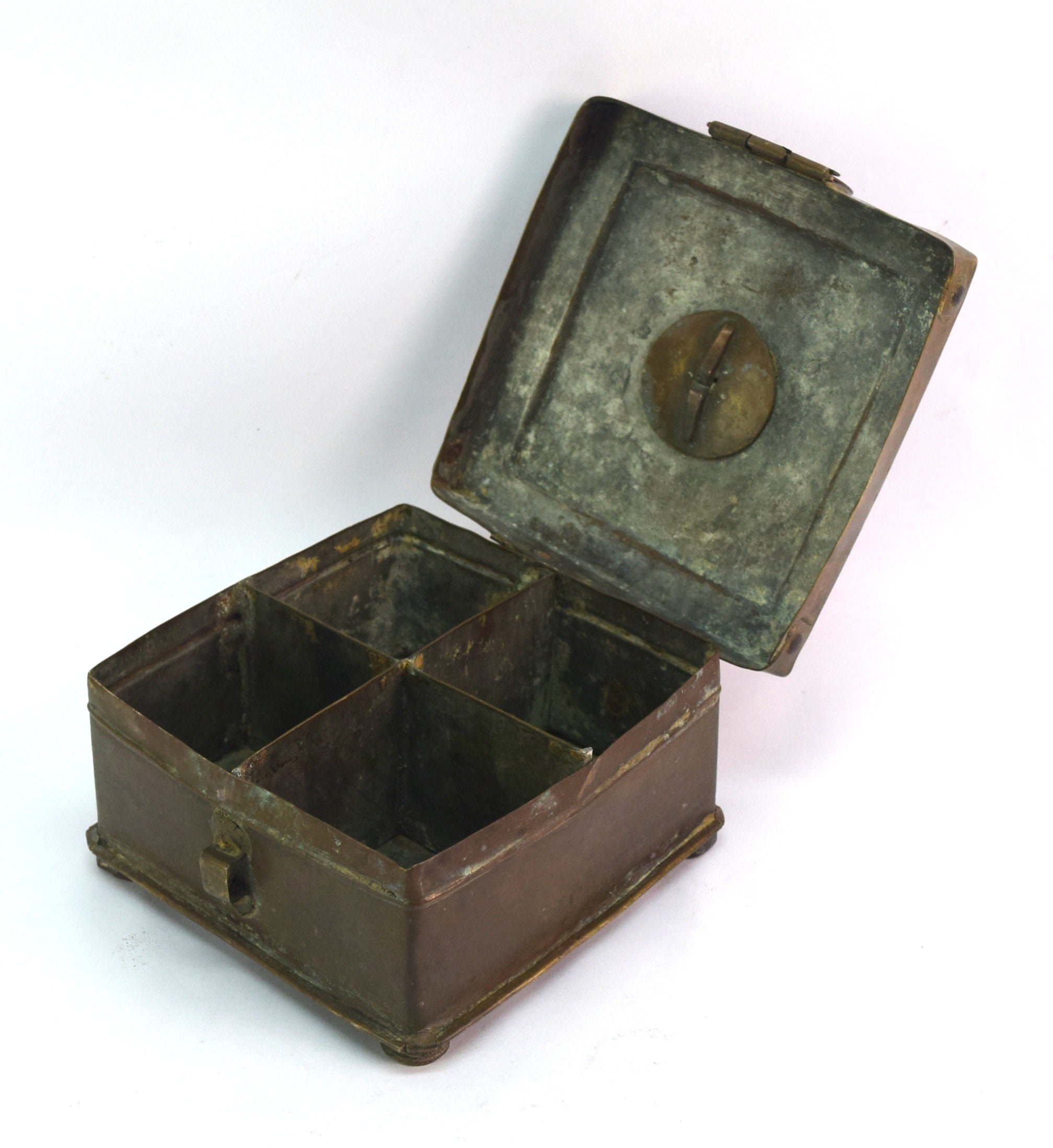 Brass Spice Box Kitchen Indian Traditional Etsy