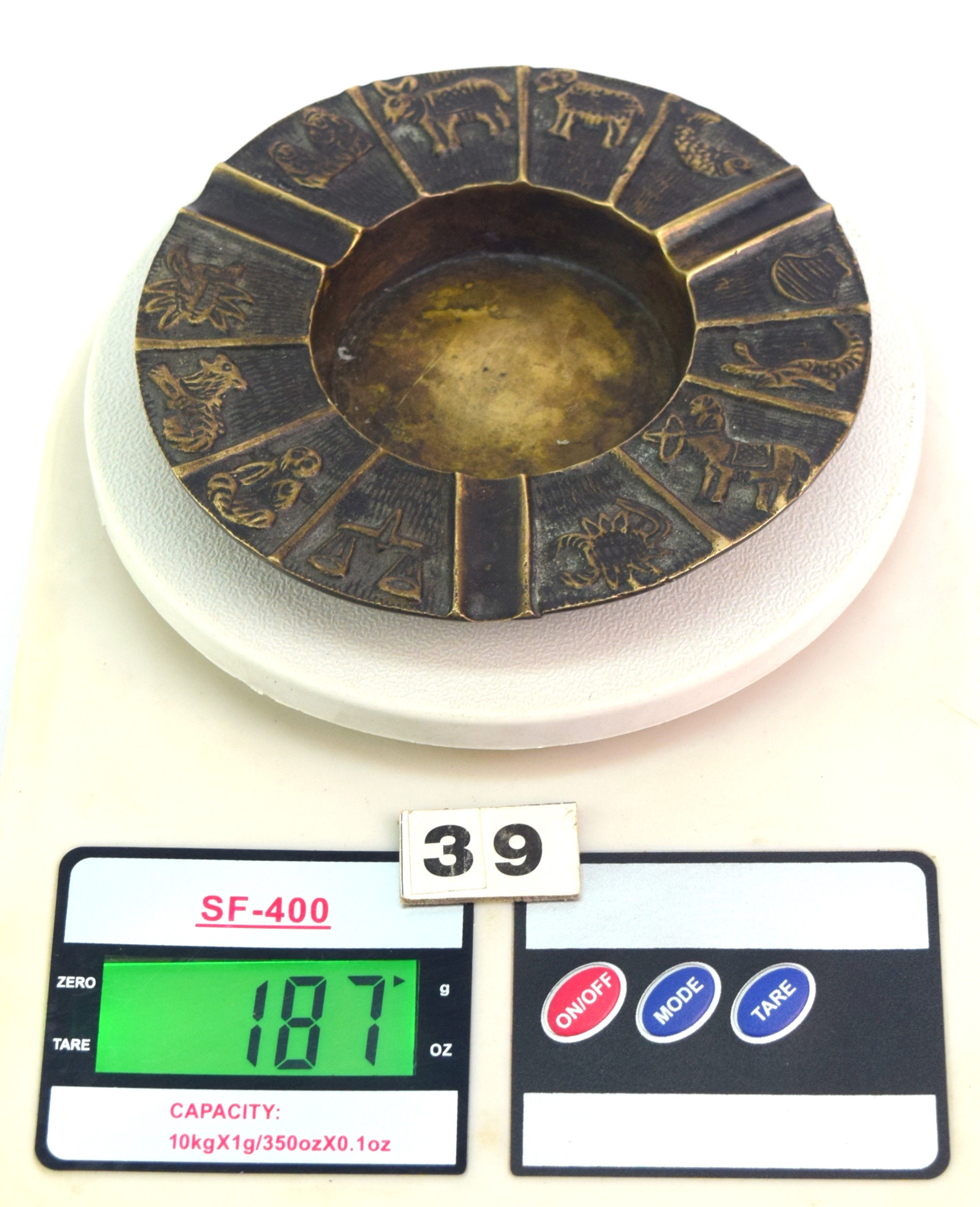 Vintage Astrological Zodiac Ashtray Zodiac Calendar Brass Etsy