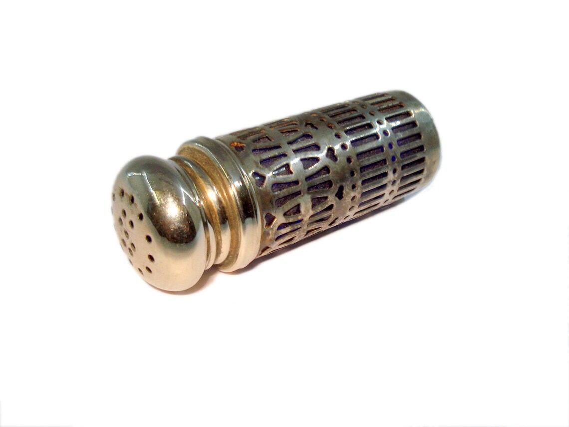 Vintage Unique Glass Salt/pepper Box With Iron Case in Etsy