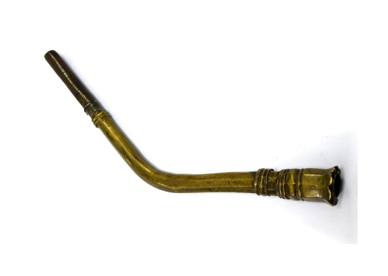 Indian Brass Smoke Pipe G9-123 Brass Smoke Pipe Antique Tobacco smoke Pipe Indian Brass Hukkah Pipe Collectible Antique Smoke Pipe