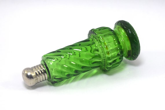 Vintage Avon Green Glass Perfume Bottle Collectib… - image 3