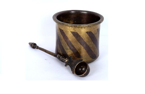 Antique Indian Ganga Jamuna Panchpatra (Holy Water Vessel) - 19thC Antique Indian Ganga Jamuna Panchpatra (Holy Water Vessel) - 19thC