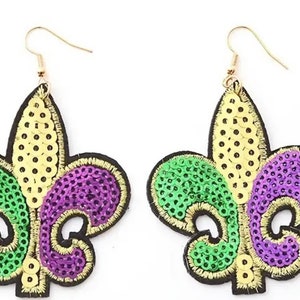 Mardi Gras Earrings