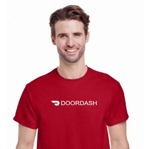 One line DOORDASH logo Printing Design 12&quot; As Pictures on Unisex T-Shirt