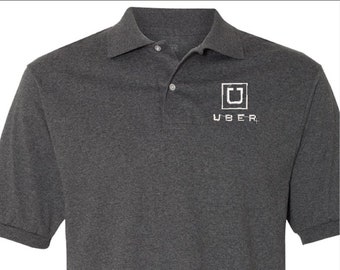 Embroidery Uber Logo on Polo-Shirts Several Colors Jerzees or comparable