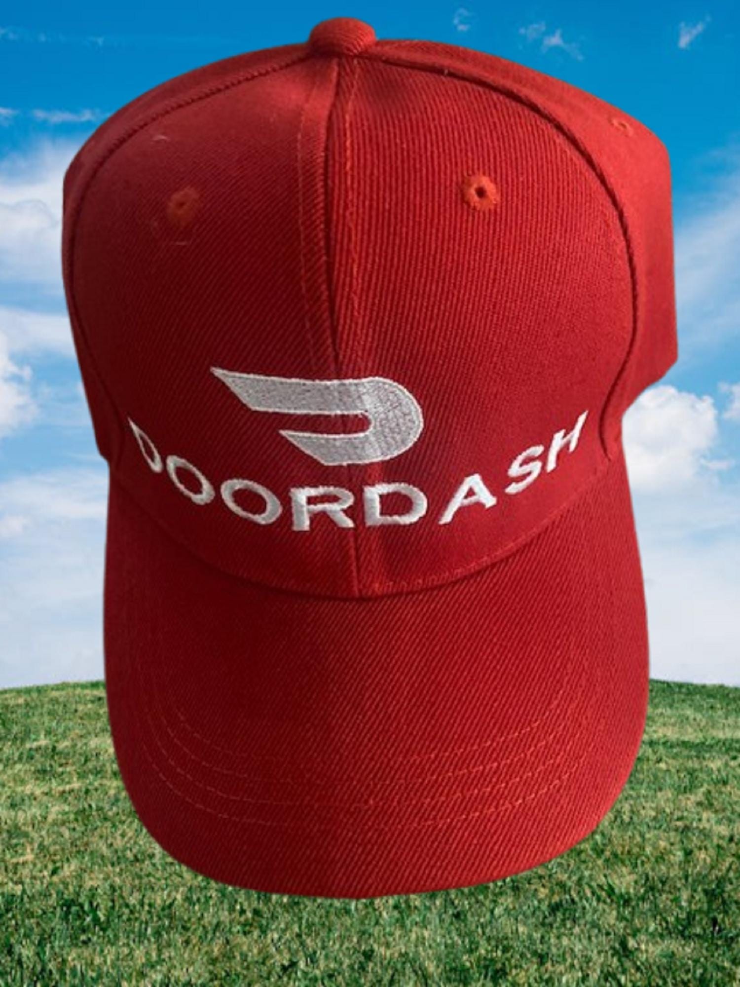 ドアダッシュ#キャップ Bubba Wallace Checkered Flag DoorDash Vintage Patch Snapback Adjustable Hat  - Orange&frasl;Gray